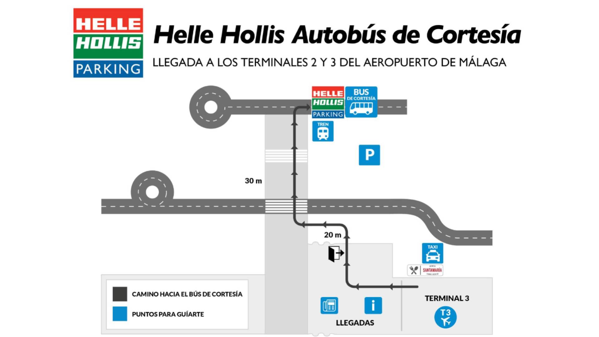 Mapa del bus de cortesía de Helle Hollis